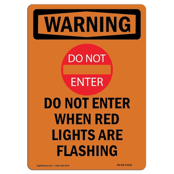 Safety Sign, OSHA WARNING, 5" Height, Do Not Enter, Portrait, 10PK